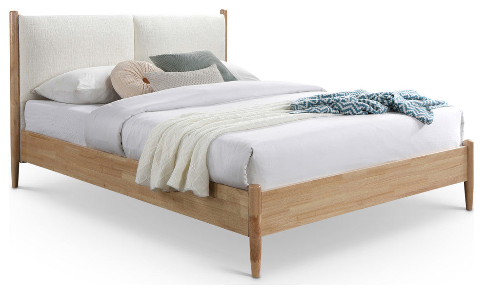 Arbor Upholstered Bed, Cream, Queen
