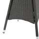 GDF Studio Colonial Outdoor Gray Wicker Round Bistro Table