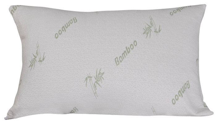 Bamboo Memory Foam Pillow With Removable Cover, 2 Pack, King