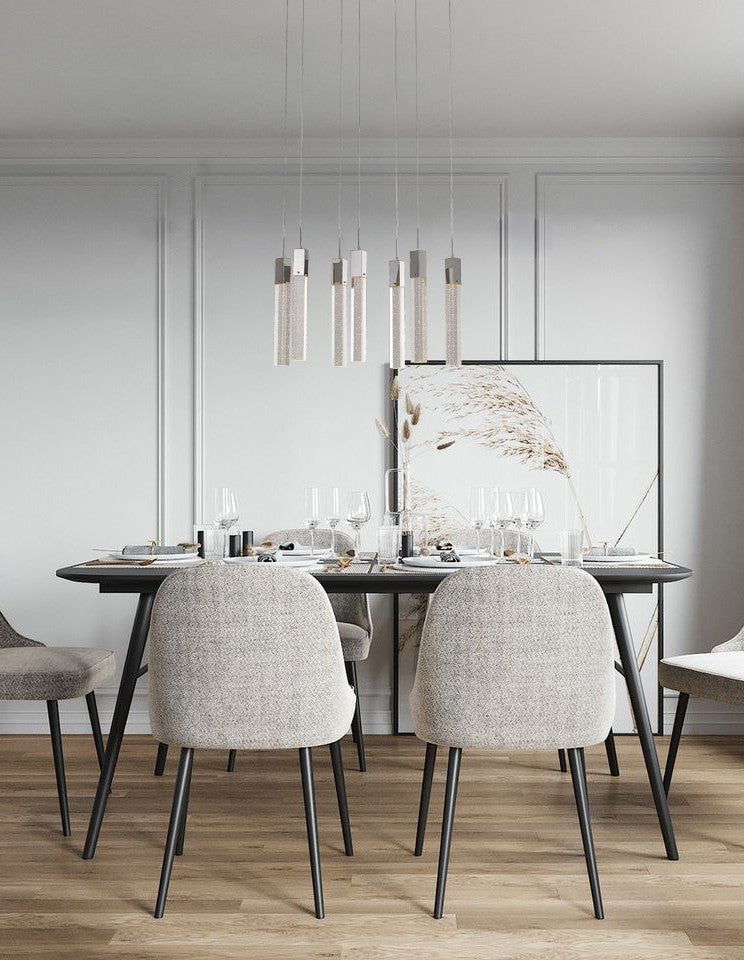Crystal Cascade Multi-Light Pendant, Chrome