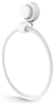 Venus Towel Ring With Groovy Accent, Matte White