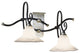 Country Line 1814 Wall Sconce, Graphite And Silver, White Scavo
