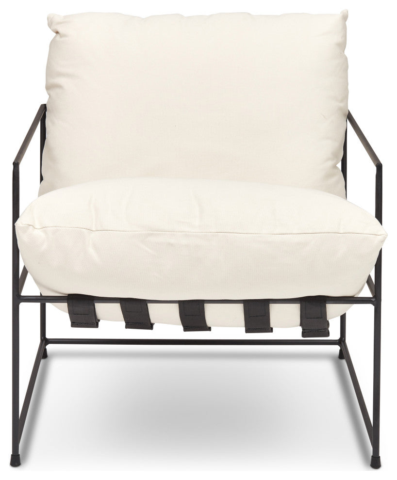 Trent Accent Chair, Washed White