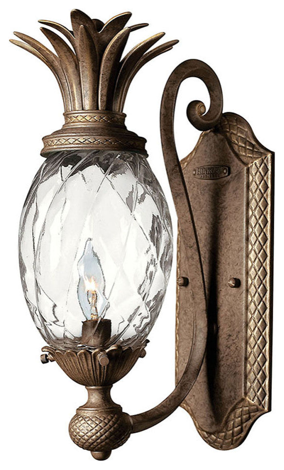 Hinkley Plantation Medium Single Light Sconce, Pearl Bronze