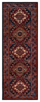 Surya Serapi SRP-1004 6'7"x9'6" Rug, Red/Black/Orange/Yellow/Blue/Lime/Ivory