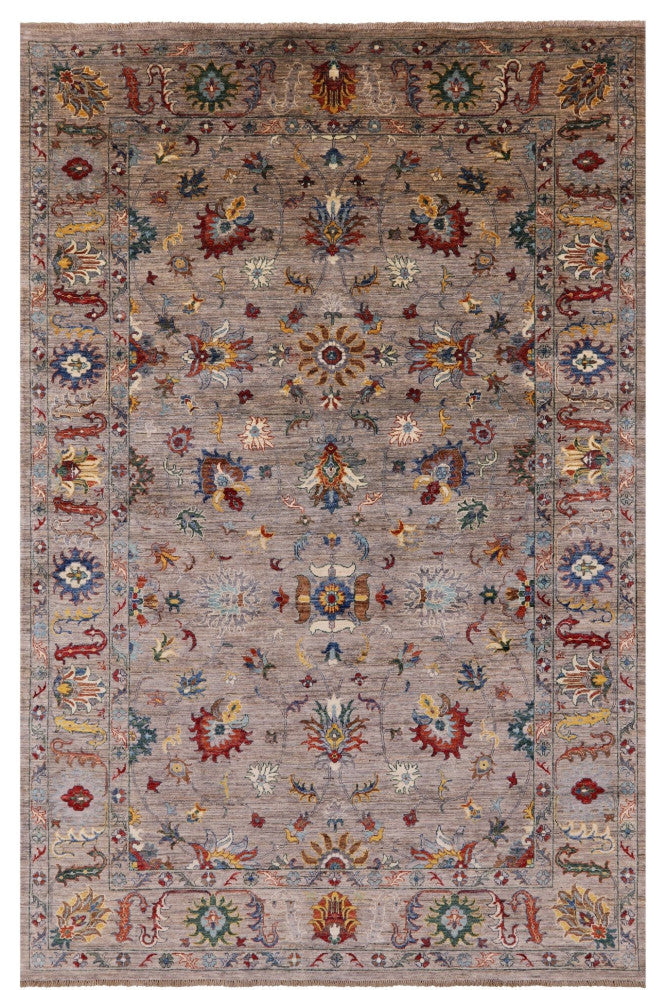 6' 7" X 10' 0" Hand Knotted Persian Tabriz Rug - Q12484