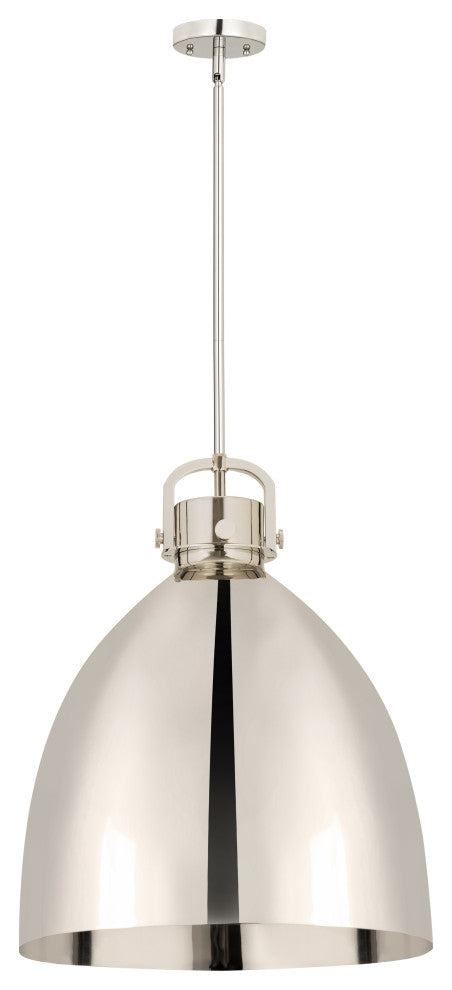 Innovations Lighting 710-1S-PN-M712-16PN Newton Bell 1 Light 16" Pendant