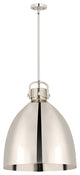 Innovations Lighting 710-1S-PN-M712-16PN Newton Bell 1 Light 16" Pendant