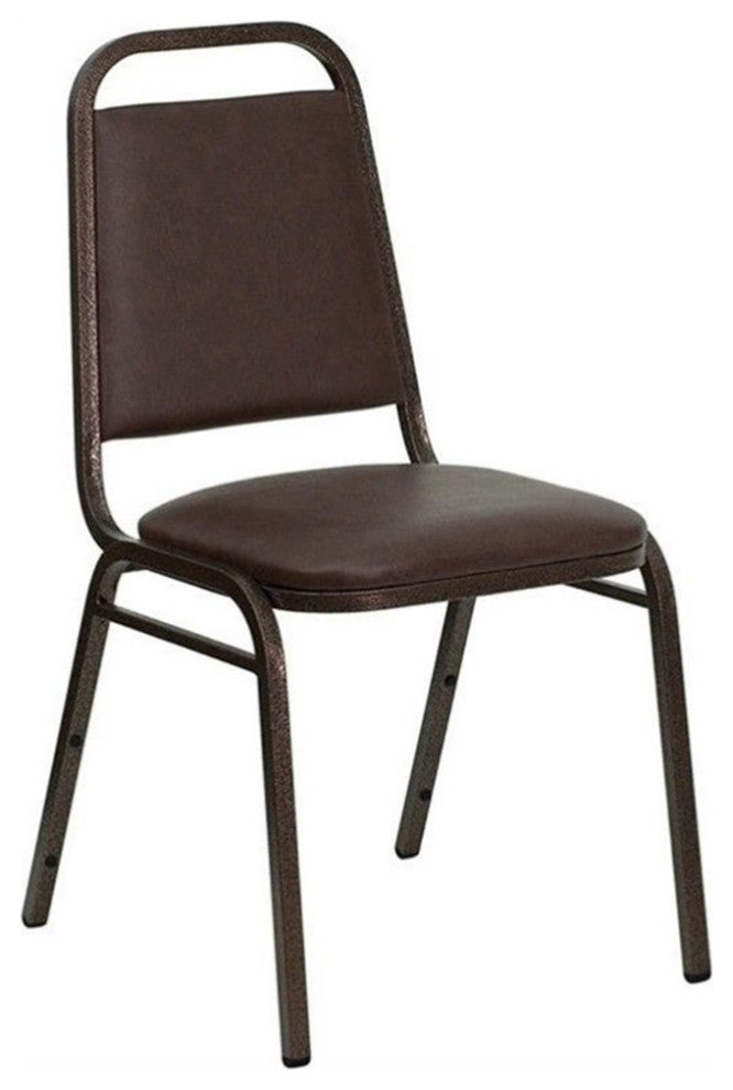 Flash Furniture Hercules Banquet Stacking Chair in Brown and Copper
