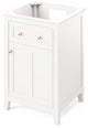 Chatham Traditional 24" White Single Sink Vanity, Black Granite Vanity Top