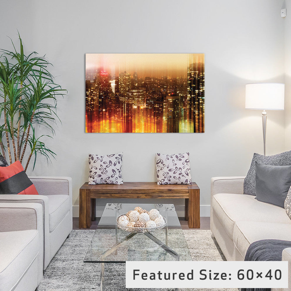 "Urban Stretch New York" by Night" by Philippe Hugonnard, 18x12x1.5, 1-Piece