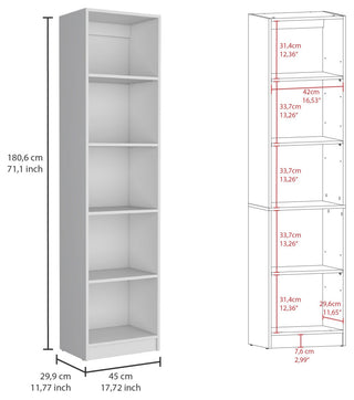 Levan 3 Piece Living Room Set with 3 Bookcases, White