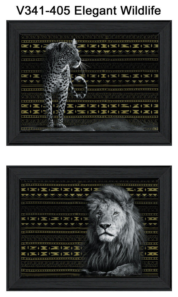 "Elegant Wildlife" Collection By Dee Dee, Printed Wall Art, Black Frame