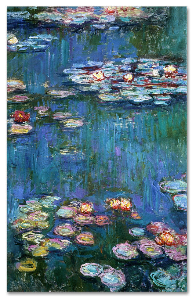 'Waterlilies Classic' Canvas Art by Claude Monet