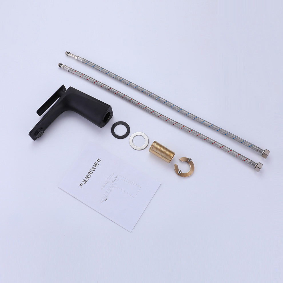 Deck Mounted Single Handle Bathroom Sink Faucet