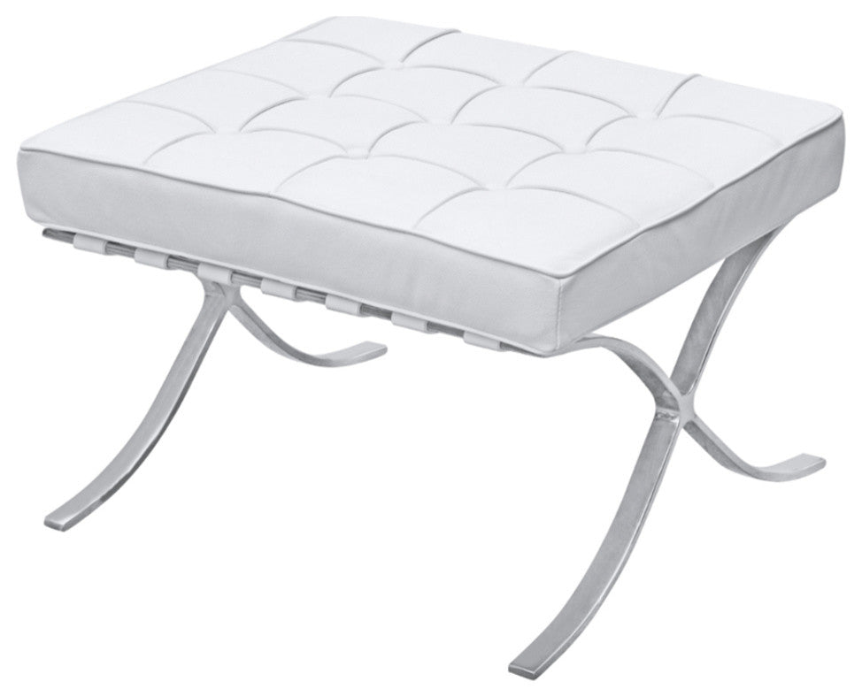 Modern Classics Pavilion Ottoman, White