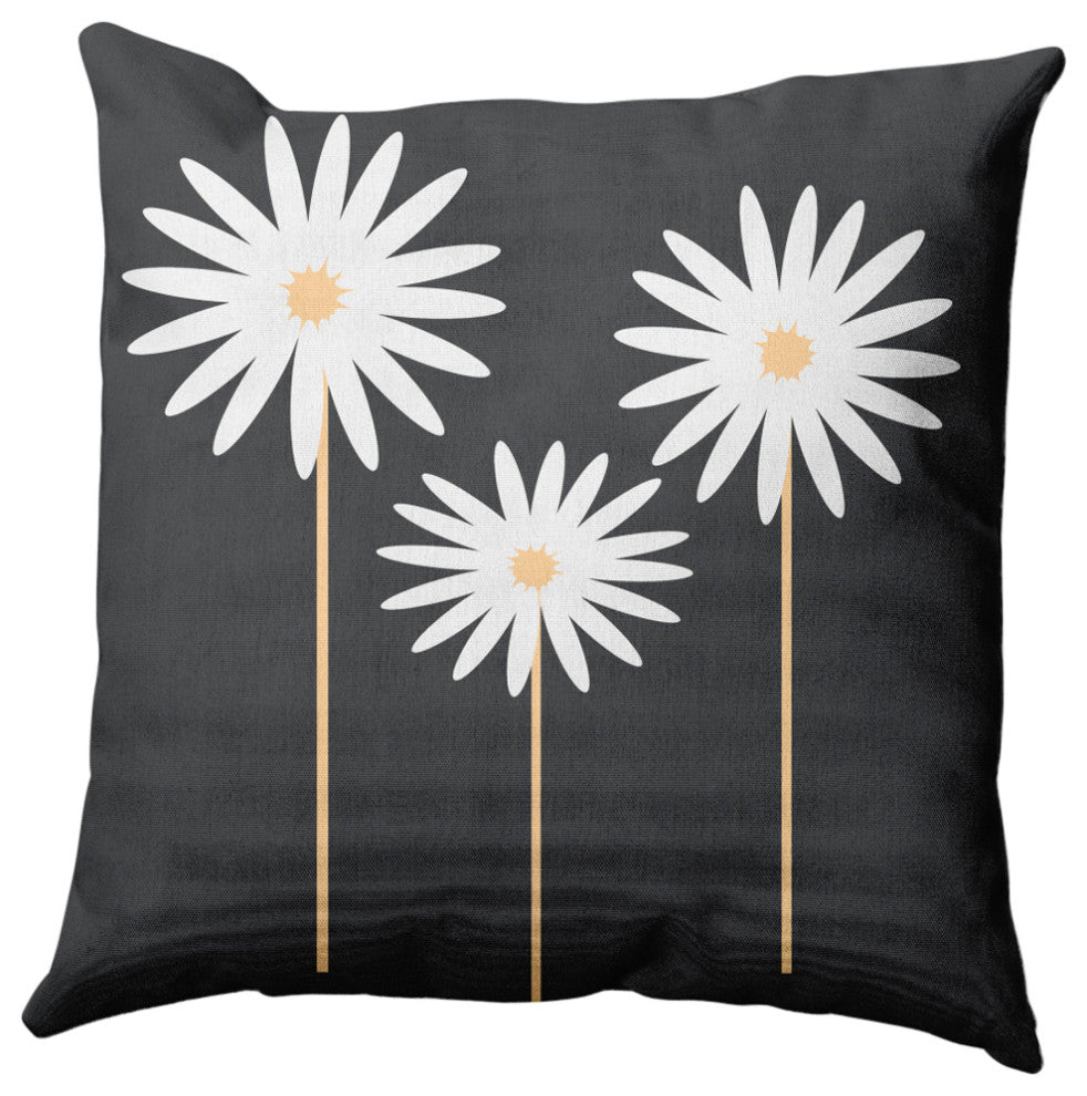 Floral Print Decorative Throw Pillow, Pepper, 26"x26"