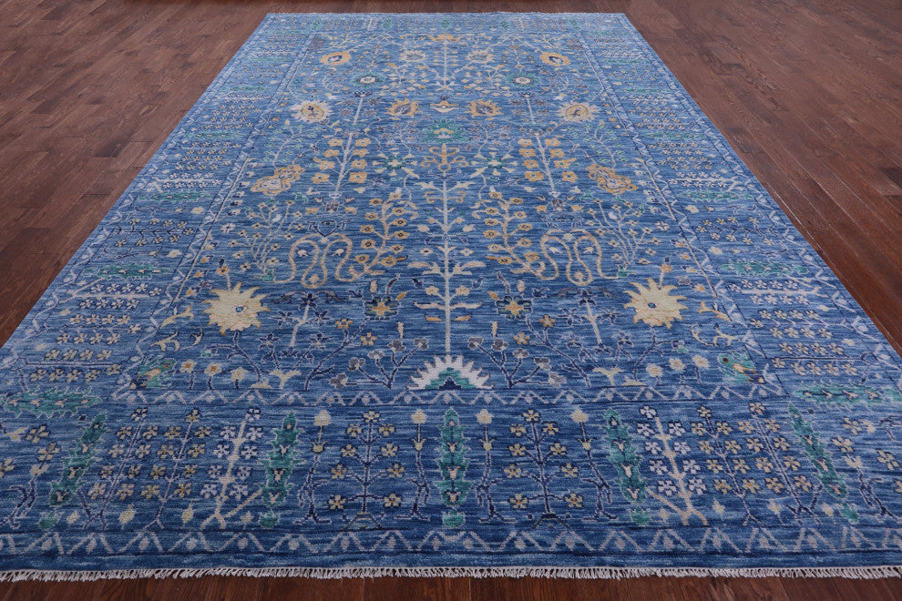 10' 2" X 14' 1" Turkish Oushak Hand Knotted Wool Rug - Q13284