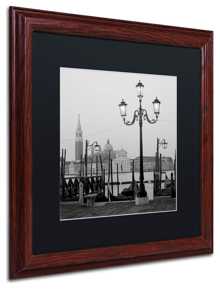 Alan Blaustein 'Venezia IV' Art, Wood Frame, Black Mat, 16x16