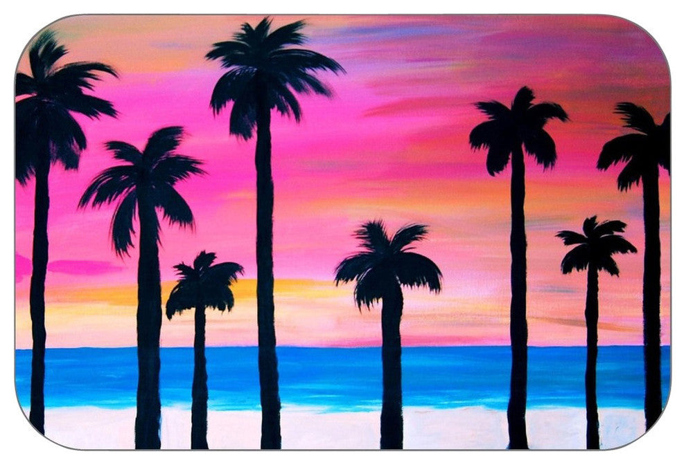 Shadow Palms Plush Bath Mat, 30"x20"