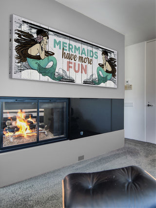 "Mermaid Fun" Painting Print on Wrapped Canvas
