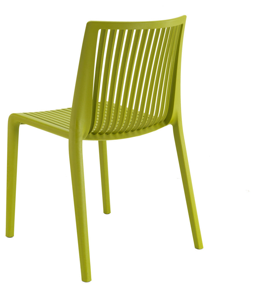 Omax Decor Nox Stackable Patio Dining Chair, Set of 2, Green