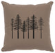 Image Pillow 16x16 Trees Cotton Taupe
