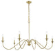 Living District Rohan 54" Chandelier in Brass