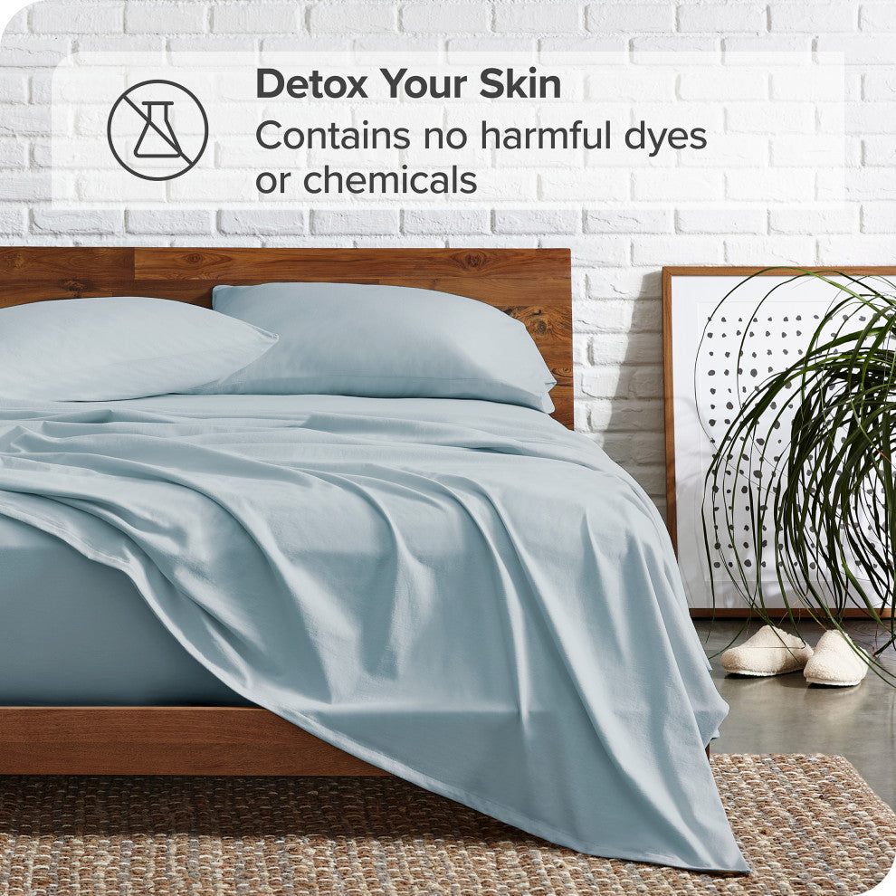 1800 Microfiber Sheet Set, Dusty Blue, Full