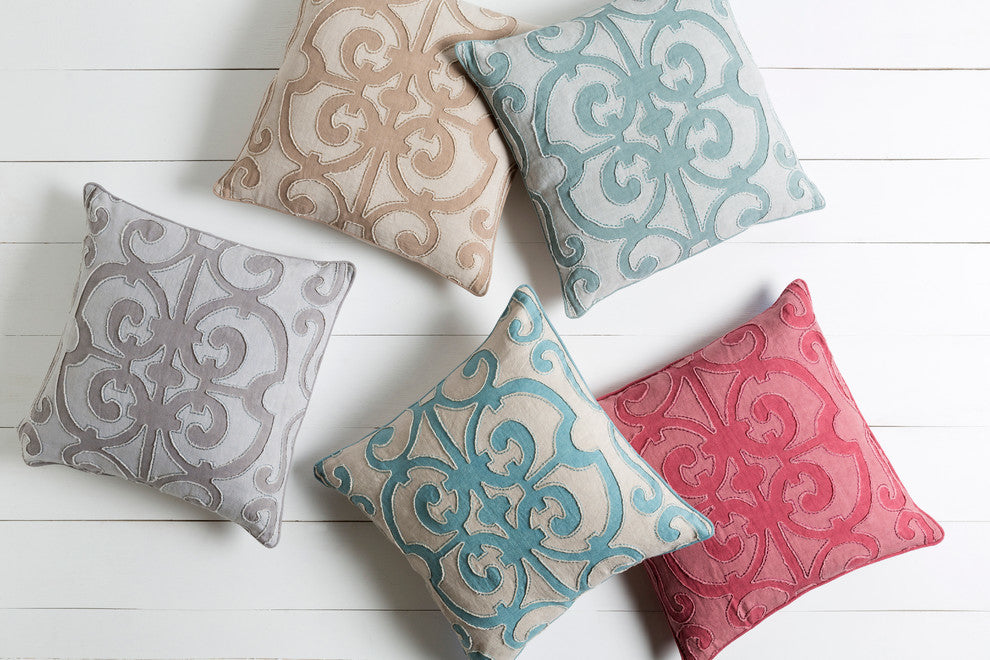 Amelia Pillow 18x18x4, Down Fill
