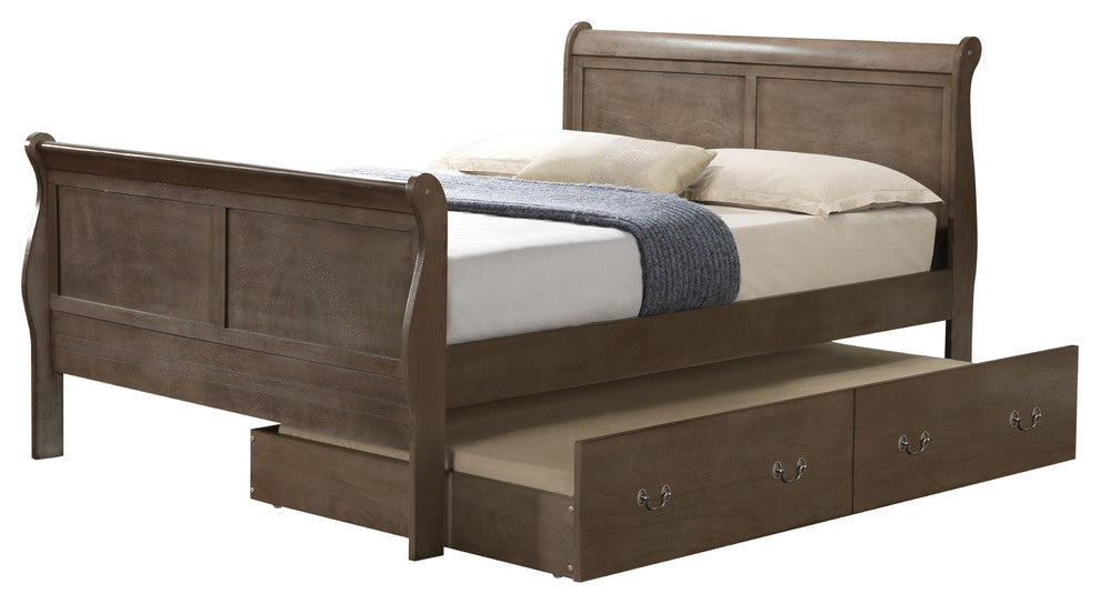 Full Trundle Bed, Gray