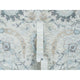 Ivory Sickle Leaf Design Silk With Wool Hand Knotted XL Runner Rug, 2'6"x20'0"