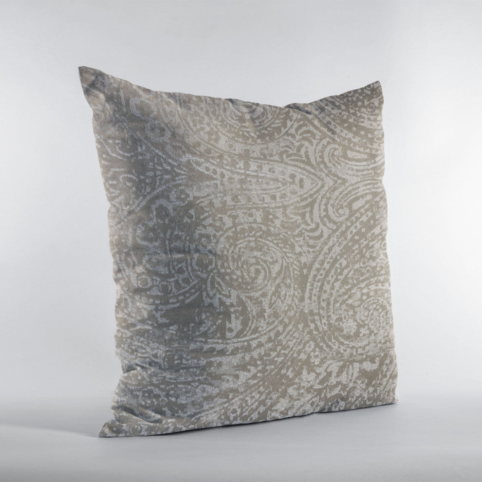 Plutus Brown Natural Leaf Jacquard Luxury Throw Pillow, 20"x30"