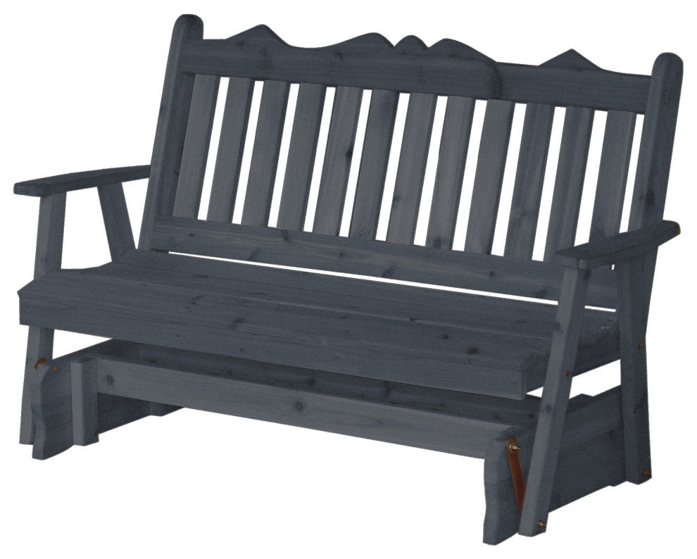 Cedar Royal English Glider, Charcoal Stain, 6 Foot