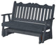 Cedar Royal English Glider, Charcoal Stain, 6 Foot