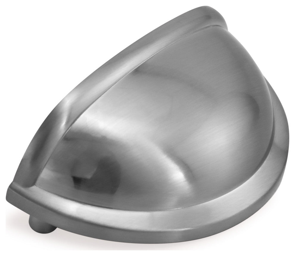Mascot Hardware 3'' Shell Satin Nickel Drawer Pull - Pack of 10