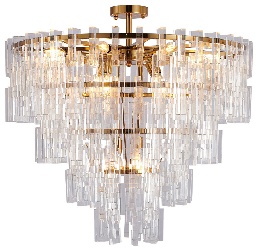 Bethel International LX54L 10-Light Chandelier, Antique Bronze