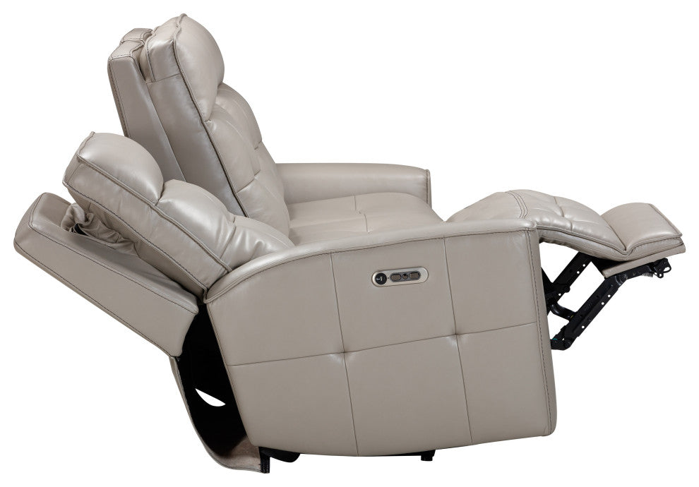Canterbury Acorn Power Reclining Zero Gravity Sofa and Loveseat, Pewter