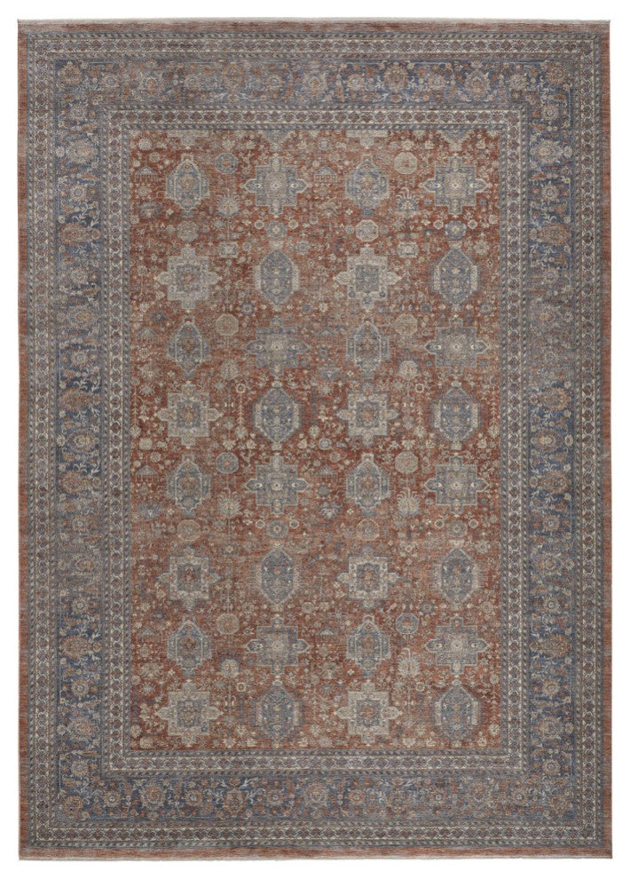 Weave & Wander Gilford Rust/Blue 12'x15' Power Loomed Area Rug