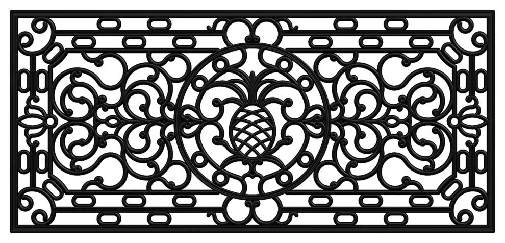 Pineapple Heritage Rubber Doormat, 36"x72