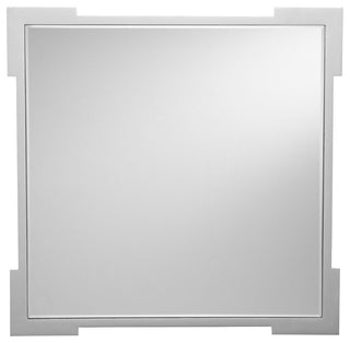 24" Silver Glass Square End Table
