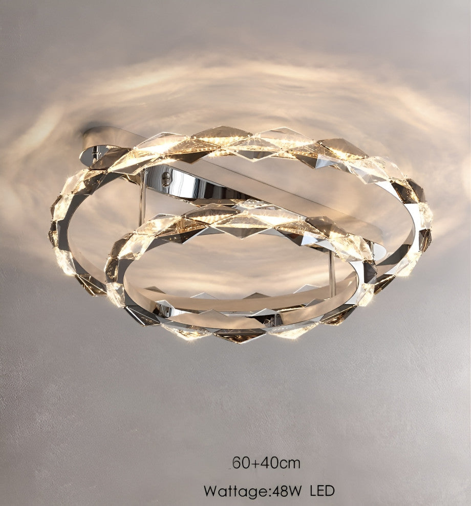 Acquedolci | Luxury Crystal Circular Ceiling Chandelier, 48w Large