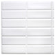 Stacked White Tile 3D Wall Panels, Set of 10, Covers 49 Sq Ft