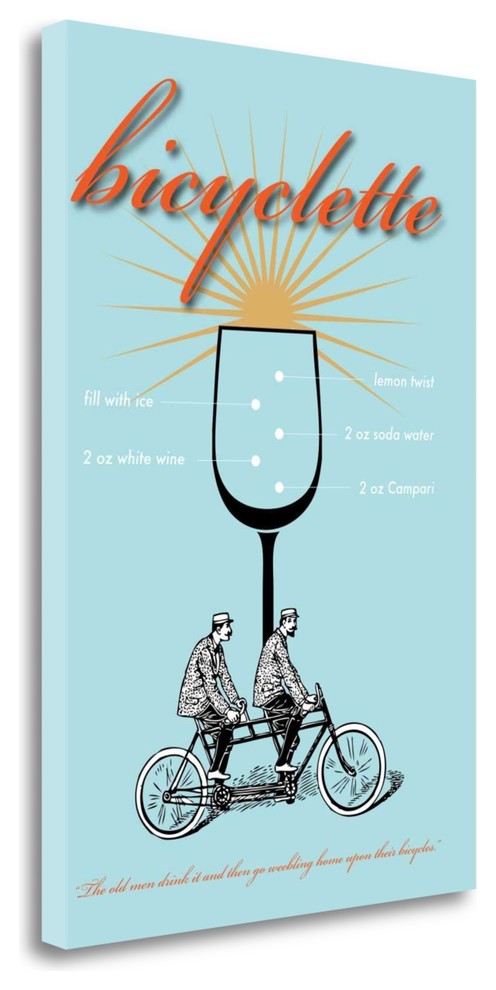 "Bicyclette Recipe" By Fig-Melon Press, Giclee Print on Gallery Wrap Canvas