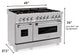 ZLINE 48" Dual Fuel Range With Griddle and Brass Burners
