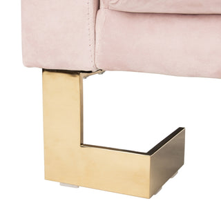 Safavieh Tribeca Foldable Futon Bed, Blush/Brass