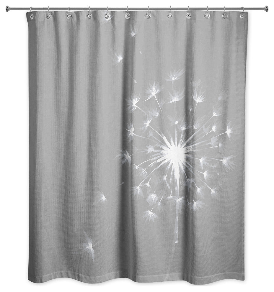 Watercolor Dandelion 2 71x74 Shower Curtain