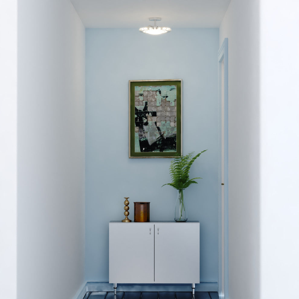 Clara 12.25" Semi-Flush Mount Brushed Nickel