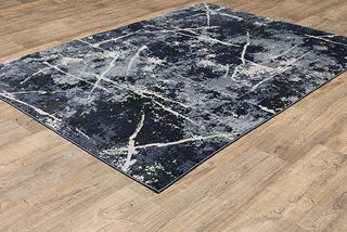 Oriental Weavers Caravan Blue and Gray 9'10"x12'10" Indoor Rug