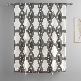 Sorong Printed Cotton Tie-Up Window Shade Single Panel, 42W x 63L